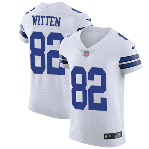 Nike Cowboys #82 Jason Witten White Men's Stitched NFL Vapor Untouchable Elite Jersey - Click Image to Close